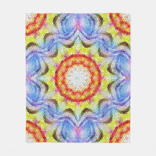 Schöne, helle Mosaiksteinblume Fleecedecke (Vorderseite)