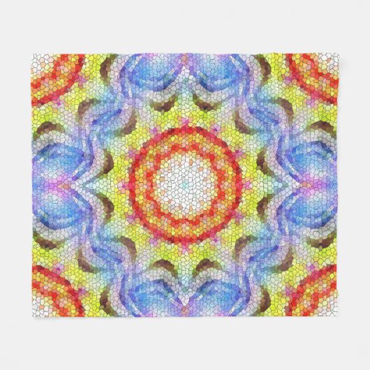 Schöne, helle Mosaiksteinblume Fleecedecke (Vorderseite (Horizontal))