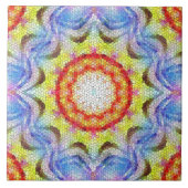 Schöne, helle Mosaiksteinblume Fliese (Vorderseite)