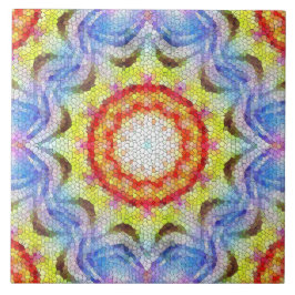 Schöne, helle Mosaiksteinblume Fliese