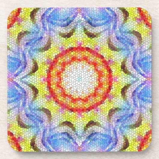 Schöne, helle Mosaiksteinblume Getränkeuntersetzer (Vorderseite)