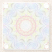 Schöne, helle Mosaiksteinblume Glasuntersetzer (Rückseite)