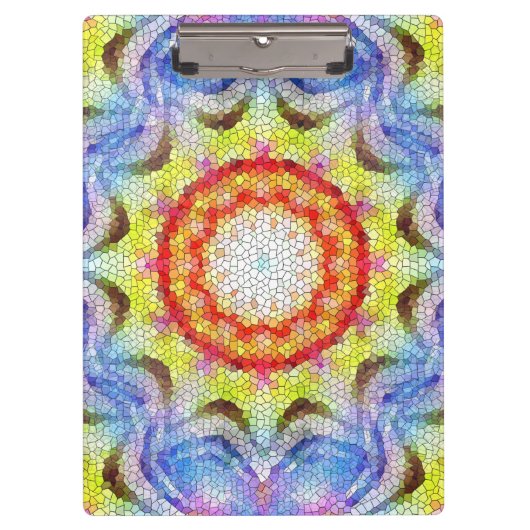 Schöne, helle Mosaiksteinblume Klemmbrett (Vorderseite)