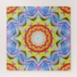 Schöne, helle Mosaiksteinblume Puzzle