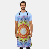Schöne, helle Mosaiksteinblume Schürze (Getragen)