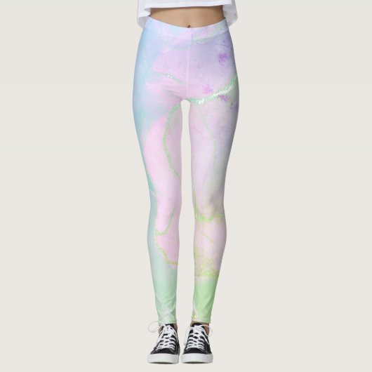 Schöne helle Pastel farbig Leggings (Vorderseite)