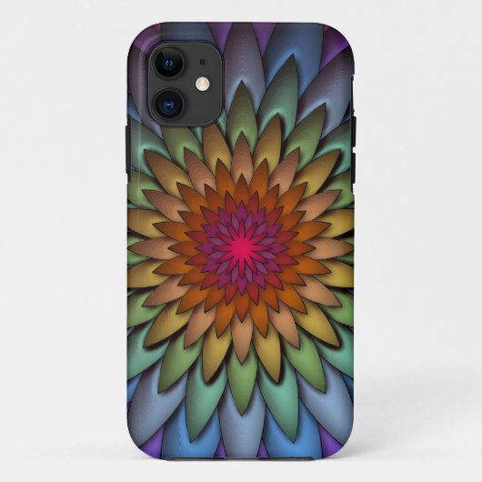 Schöne Helle-Regenbogen-Blume Case-Mate iPhone Hülle (Rückseite)