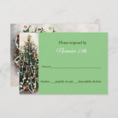 Schöne helle Tree Weihnachtszeit RSVP Einladung (Vorne/Hinten)