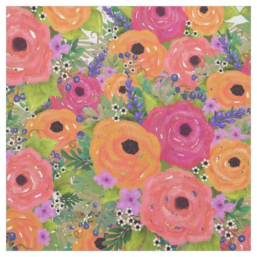 Schöne, helle und kühne Blume Stoff (Muster)