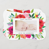 Schöne helle Weihnachtskarte Feiertagskarte (Vorne/Hinten)