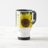 Schöne hellgelbe künstlerische Blumenblume Reisebecher (VorderseiteRechts)