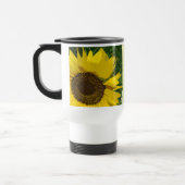 Schöne hellgelbe künstlerische Blumenblume Reisebecher (Links)