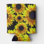 Schöne hellgelbe Sonnenblume - Dosenkühler (Rückseite)