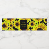 Schöne hellgelbe Sonnenblume - jeder Augenblick Wasserflaschenetikett (Einzelnes Label)