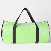Schöne, hellgrüne und kleine weiße Punkte Duffle Bag (Vorderseite)