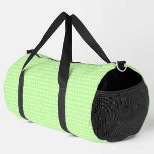 Schöne, hellgrüne und kleine weiße Punkte Duffle Bag