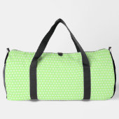 Schöne, hellgrüne und kleine weiße Punkte Duffle Bag (Rückseite)