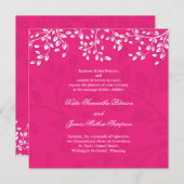 Schöne, hellrosa Hochzeitseinladungen Einladung (Vorne/Hinten)