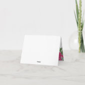 Schöne hellrosa Hochzeitsstipps Rose Dankeskarte (Rückseite)