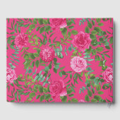 Schöne hellrosa Hochzeitsstipps Rose Gästebuch (Rückseite)