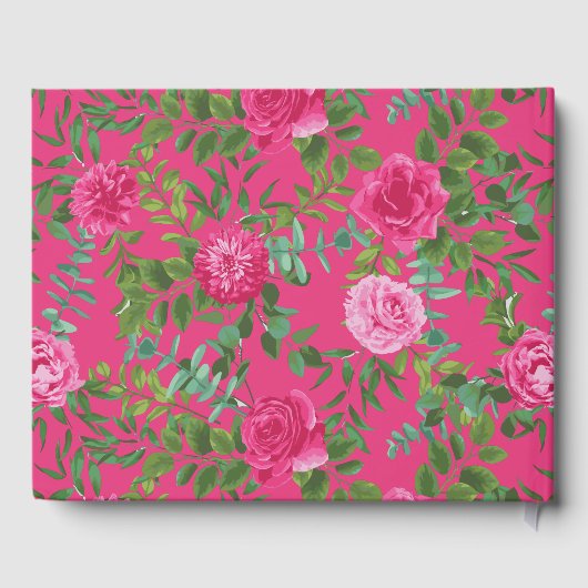 Schöne hellrosa Hochzeitsstipps Rose Gästebuch (Rückseite)