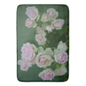 Schöne hellrosa Rose Badematte (Vorderseite Vertikal)