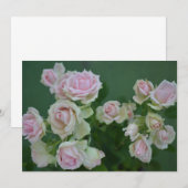 Schöne hellrosa Rose Einladung (Vorne/Hinten)