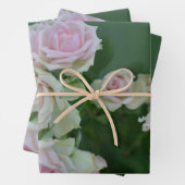 Schöne hellrosa Rose Geschenkpapier Set (Beispiel)