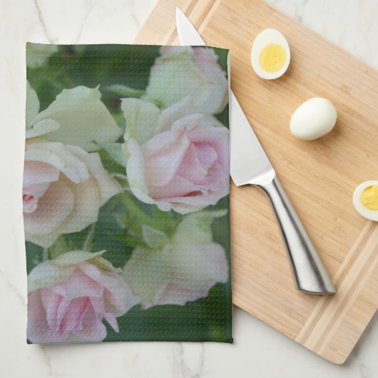 Schöne hellrosa Rose Geschirrtuch (Viertel Falte)