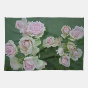 Schöne hellrosa Rose Geschirrtuch