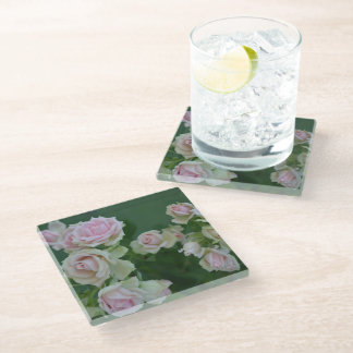 Schöne hellrosa Rose Glasuntersetzer