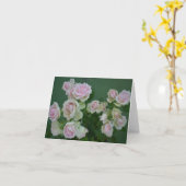 Schöne hellrosa Rose Karte (Gelbe Blume)