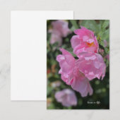 Schöne hellrosa Rose Mitteilungskarte (Vorne/Hinten)