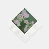 Schöne hellrosa Rose Serviette (Ecke)