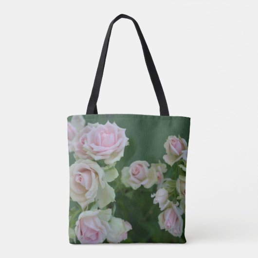 Schöne hellrosa Rose Tasche (Rückseite)