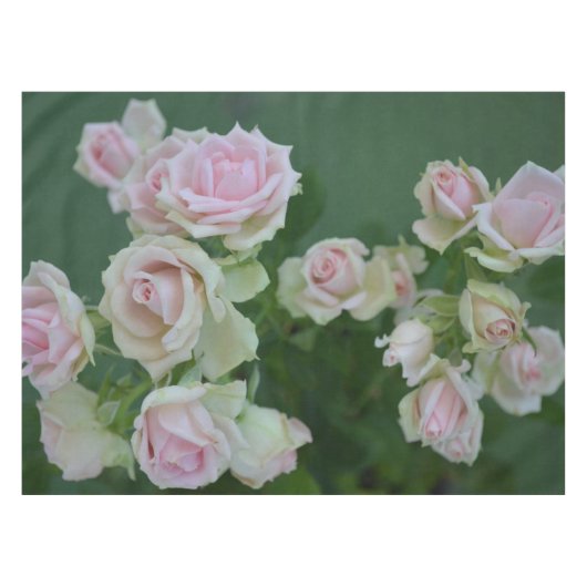 Schöne hellrosa Rose Tischdecke (Vorderseite (Horizontal))