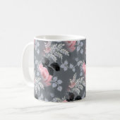 Schöne hellrosa Rosen Kaffeetasse (Vorderseite Links)