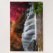 Schöne Herberge Regenwald Wasserfall Natur Puzzle (Vertikal)