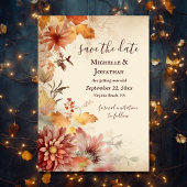 Schöne Herbst-Blume fallen blutige Hochzeiten Save The Date