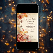 Schöne Herbst-Blume fallen blutige Hochzeiten Save The Date