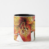 Schöne Herbst-Lilien-Blume Boho-Chic individuell Tasse (Zentrum)