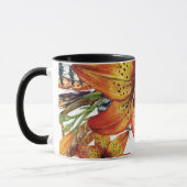 Schöne Herbst-Lilien-Blume Boho-Chic individuell Tasse (Links)