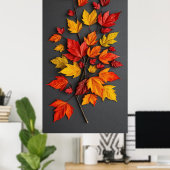 Schöne Herbstapplikation Poster (Heimbüro)