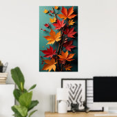 Schöne Herbstapplikation Poster (Heimbüro)