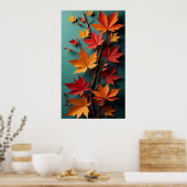Schöne Herbstapplikation Poster (Küche)