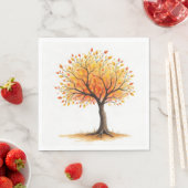 Schöne Herbstbaum-Servietten Serviette (Beispiel)