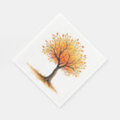 Schöne Herbstbaum-Servietten Serviette (Ecke)