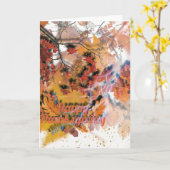 Schöne Herbstblätter Karte (Gelbe Blume)