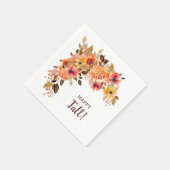 Schöne Herbstblumen Serviette (Ecke)