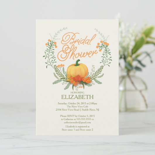 Schöne Herbstdusche Einladung (Stehend Vorderseite)